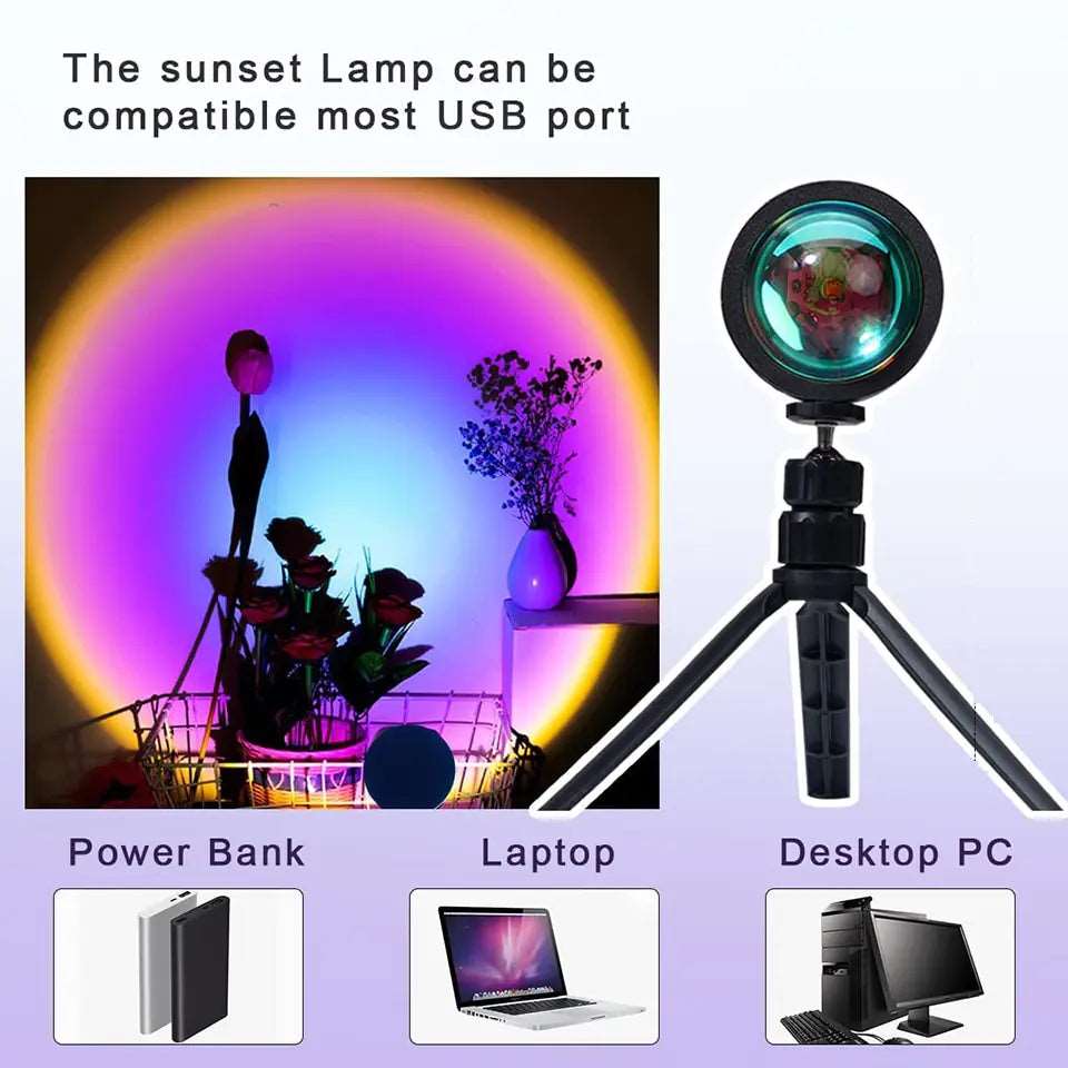 Adjustable Sunset Lamp: Smart Lighting